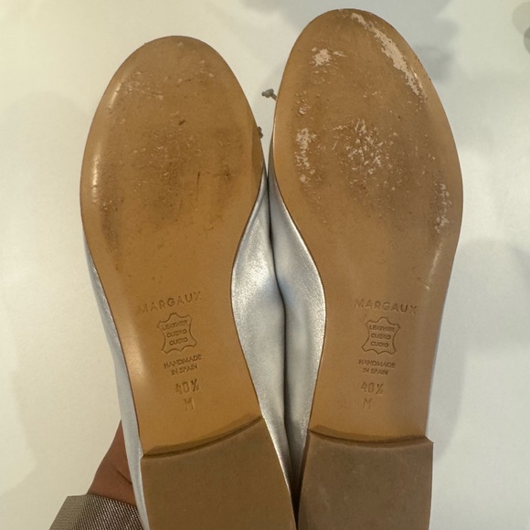 Margaux Metallic Silver Leather Demi ballet flat - Picture 6 of 12